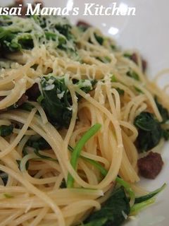 ほうれん草と牛肉の和風スパゲティ-レシピのメイン写真