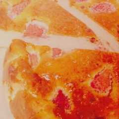 รูปของ 簡単☆し～っとり♡苺ベイクドチーズケーキ