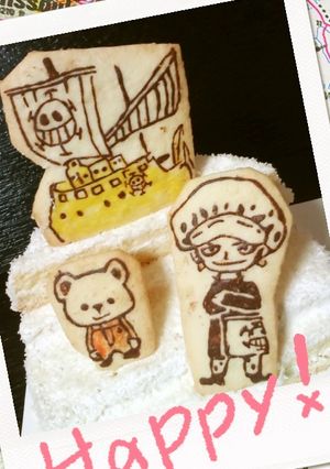 ワンピース･ローのキャラデコケーキ-レシピのメイン写真