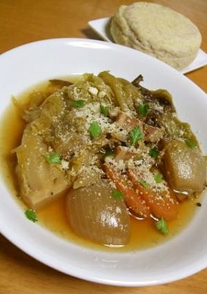 キャベツたっぷり♡焼き野菜のスープ-レシピのメイン写真