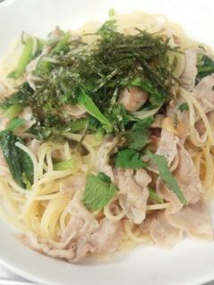 かき菜と豚バラのパスタ☆-レシピのメイン写真