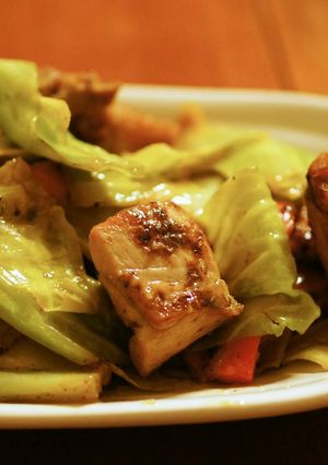 春キャベツと鶏肉の和ドレ炒め-レシピのメイン写真