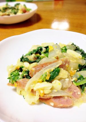 菜の花の春色ポテトサラダ-レシピのメイン写真