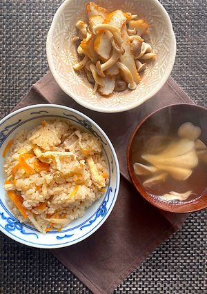 舞茸ご飯定食　山椒ちょい足し-レシピのメイン写真