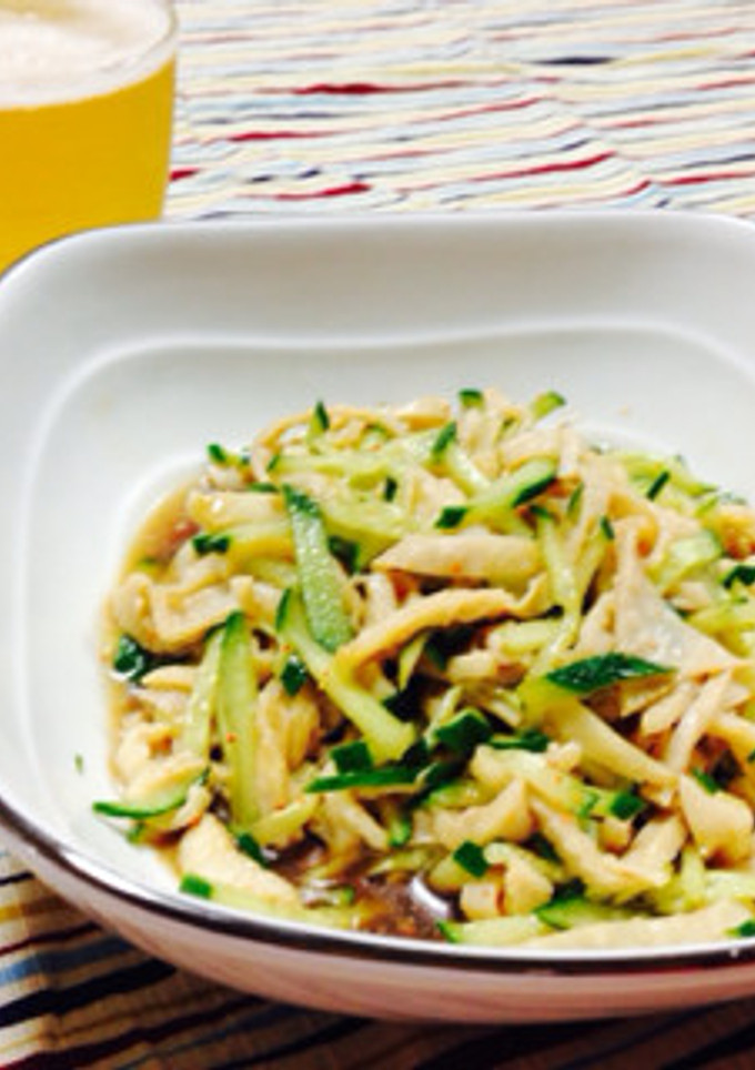 夏にぴったり 簡単 鶏皮と胡瓜の酢のもの-レシピのメイン写真