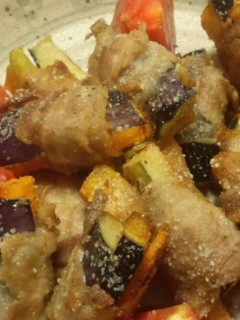 茄子とニンジンの豚肉巻き-レシピのメイン写真