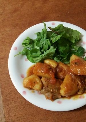 鶏肉とジャガ芋のトマト煮-レシピのメイン写真