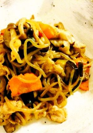 【15分】なんちゃって白滝中華焼きそば-レシピのメイン写真