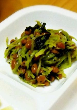 [幼児食]キャベツと海苔の納豆和え-レシピのメイン写真