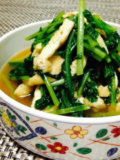 お揚げと青菜の楽チン煮浸し-レシピのメイン写真