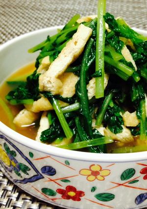 お揚げと青菜の楽チン煮浸し-レシピのメイン写真