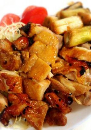グリルで☆鶏もも肉と葱のはちみつ醤油焼き-レシピのメイン写真