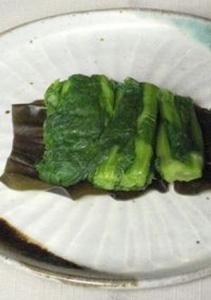 野菜ソムリエの、基本の菜の花の昆布じめ。-レシピのメイン写真