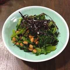 รูปของ ほうれん草の納豆おかか和え❀