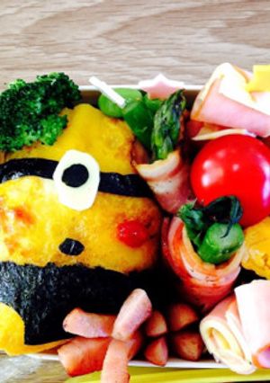 ミニオン オムライスキャラ弁-レシピのメイン写真