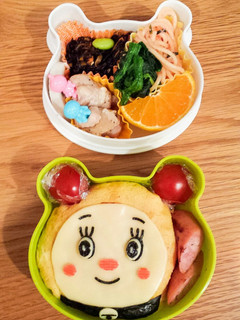 ドラミちゃん オムライス キャラ弁-レシピのメイン写真