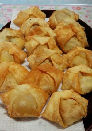 子供大好き★かぼちゃのワンタン包み揚げ-レシピのメイン写真