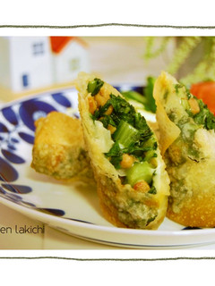 納豆と菊菜の春巻き-レシピのメイン写真