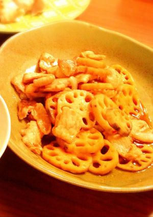 細切れ豚肉とレンコンの甘辛炒め-レシピのメイン写真