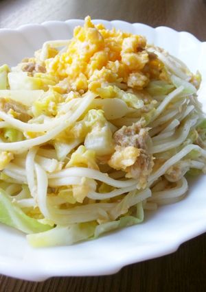キャベツとツナのミモザ素麺ちゃんぷるー☆-レシピのメイン写真