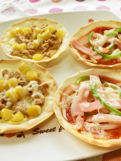 餃子の皮で簡単ピザ-レシピのメイン写真