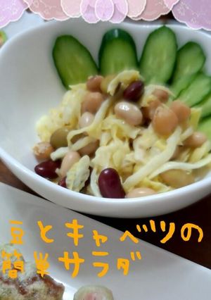 豆とキャベツの簡単サラダ-レシピのメイン写真