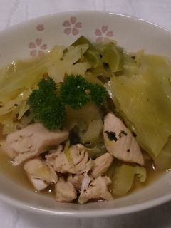 キャベツとセロリとささ身の食べるスープ-レシピのメイン写真
