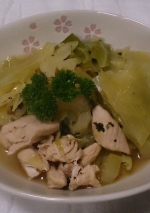 キャベツとセロリとささ身の食べるスープ-レシピのメイン写真