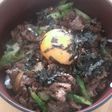 アスパラの入ったガッツリ焼肉丼