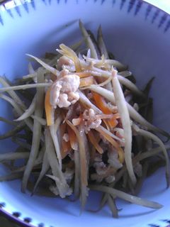 ごぼうと鶏ひき肉のしぐれ煮-レシピのメイン写真