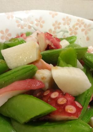 食感を楽しむタコの和風サラダ♪-レシピのメイン写真