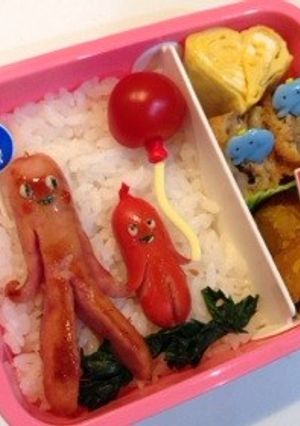 お弁当に！人？宇宙人？ソーセー人です！！-レシピのメイン写真