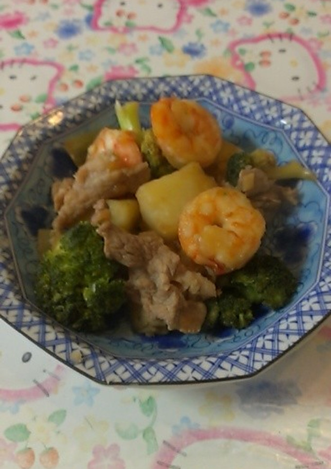 海老と野菜のにんにく炒め-レシピのメイン写真