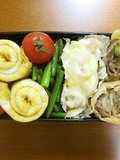 簡単お弁当に　卵一個でお花卵焼き