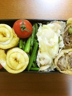 簡単お弁当に 卵一個でお花卵焼き-レシピのメイン写真
