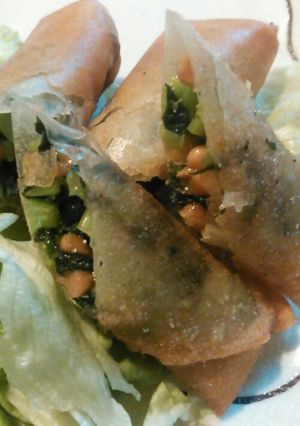 節約！大根葉と納豆の春巻き-レシピのメイン写真