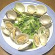 ホンビノス貝となばなの酒蒸