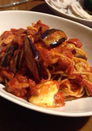 無敵！ナスとモツァレラのトマトパスタ-レシピのメイン写真