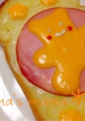 朝食ハムチーズトースト♡-レシピのメイン写真