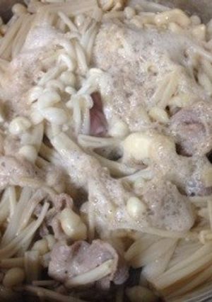 こんにゃくと豚肉とえのきのヘルシー煮物-レシピのメイン写真