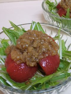 焼き茄子ドレッシングでトマトサラダ♪-レシピのメイン写真