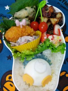 ゆで卵でドナルドのおしり~♪-レシピのメイン写真