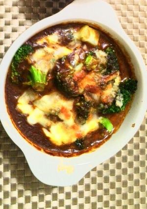 簡単！ブロッコリーでズボラ焼きカレー-レシピのメイン写真