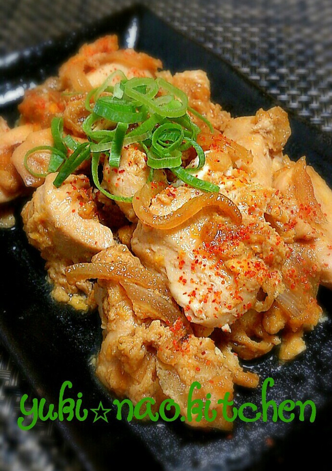 ☆むね肉と玉葱の卵とじ☆-レシピのメイン写真