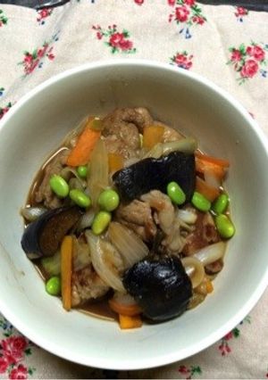 楽チン美味しい‼︎豚こま肉と野菜の照り煮-レシピのメイン写真