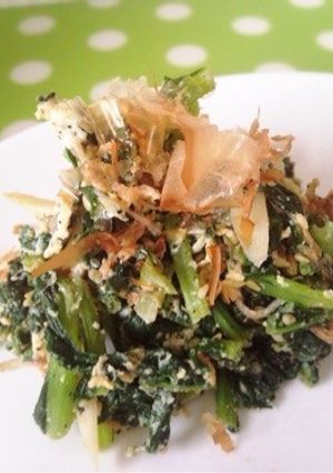 栄養たっぷり＊大根間引き菜の卵とじ-レシピのメイン写真