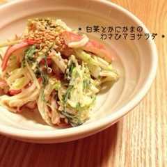 รูปของ *白菜とかにかまのわさびマヨサラダ*