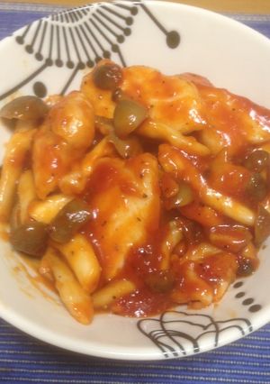 鶏胸肉とシメジのケチャップ焼き-レシピのメイン写真