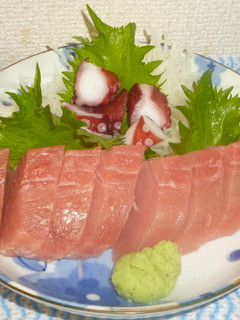パパのマグロとタコの刺身②-レシピのメイン写真