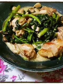 簡単!チキンとほうれん草のマヨ炒め-レシピのメイン写真